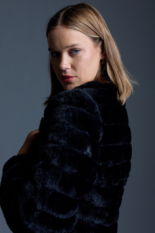 Chaqueta Faux Fur NEGRO