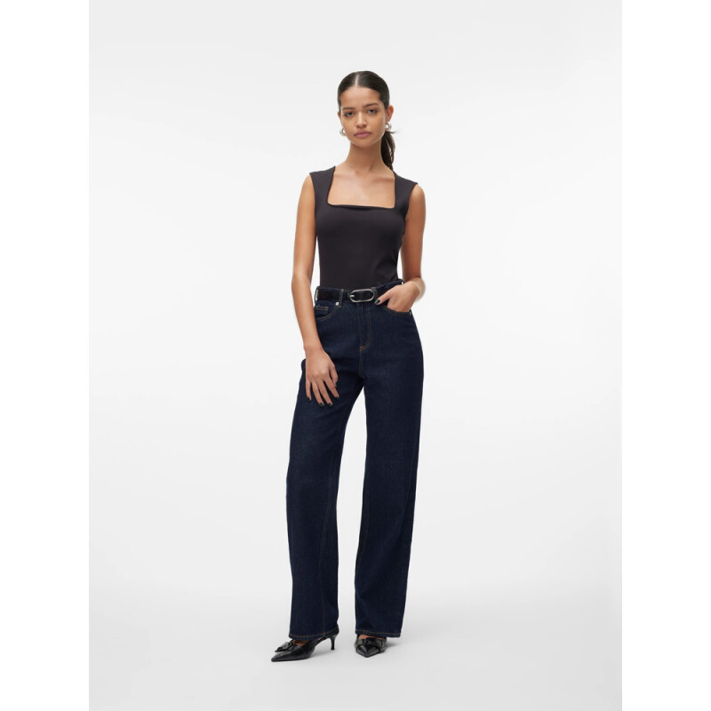 VMMILLION SL SQUARE NECK TOP JRS NOOS BLACK