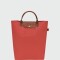Longchamp - Cartera Tote plegable, de nylon y asa corta, Le pliage M Tomate