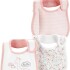 Set baberos x3 Little ONES FLORES ROSA