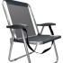 Sillón Alto playa en Aluminio c/ Correa Reforzado Hasta 140 Kg Max GRIS