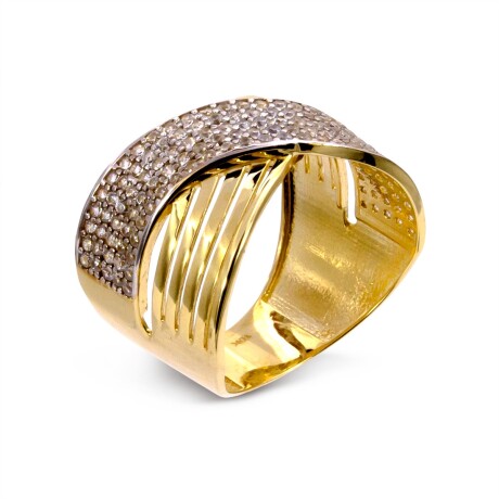 Anillo de oro 9 ktes, con circonias. Anillo de oro 9 ktes, con circonias.