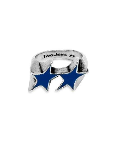 TwoJeys Anillo Icon Blue Enameled Single Plata TwoJeys Anillo Icon Blue Enameled Single Plata