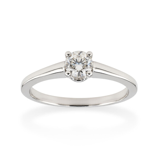 Anillo Novia Solitario de Oro Blanco 18k con Brillante. Anillo Novia Solitario de Oro Blanco 18k con Brillante.