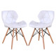 Set X2 Silla Victoria Eames acolchonada BLANCO