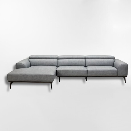 Sofá con chaise DUNA TELA GRIS - IZQUIERDO