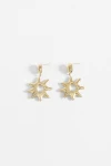 Aros acero con dije estrella dorado
