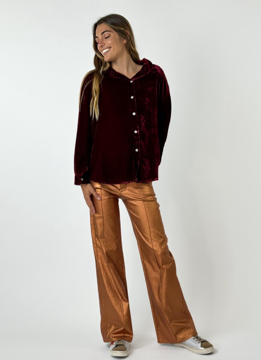 PANTALON METALIZADO FIORENZA - COBRE 