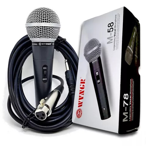 Micrófono Karaoke con cable M58 4Mts Micrófono Karaoke con cable M58 4Mts