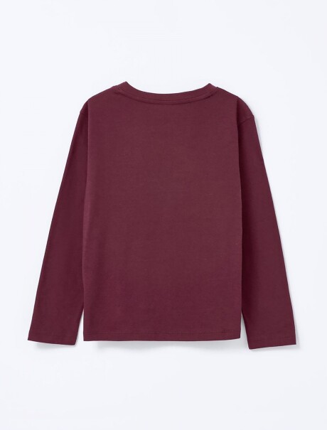 CAMISETA INFANTIL CON ESTAMPA ROJO