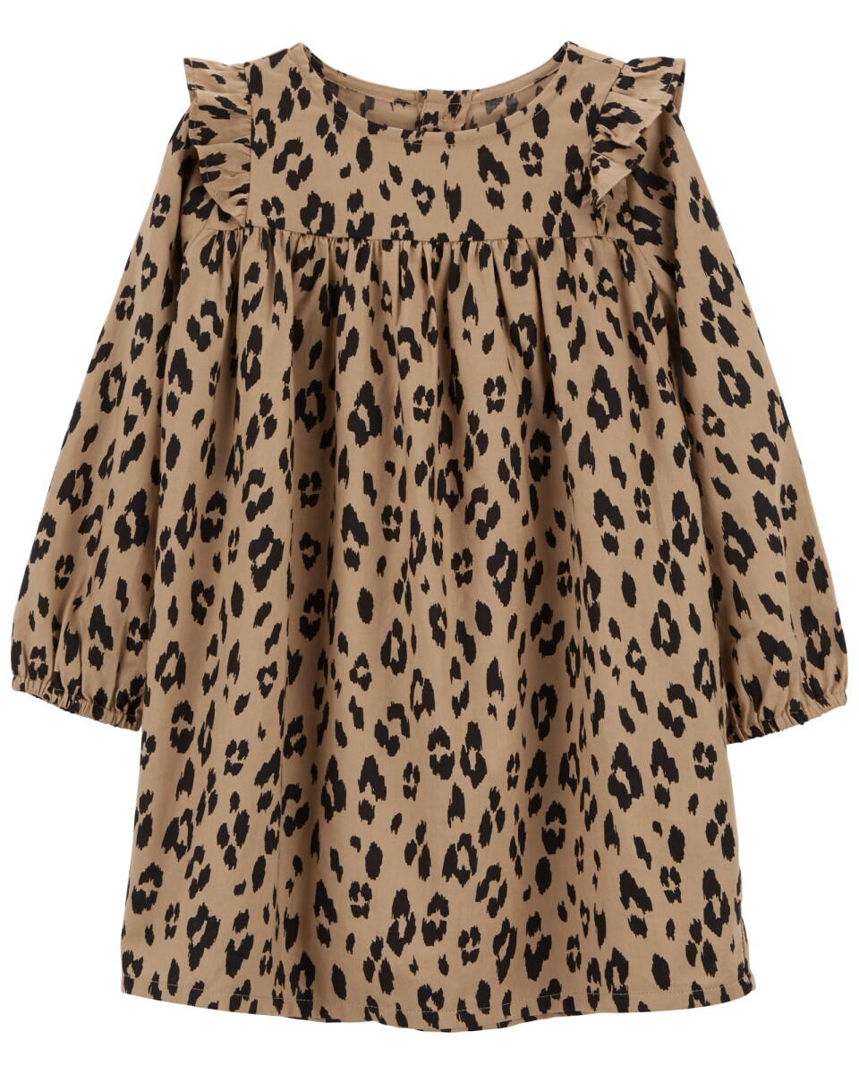 Vestido de sarga diseño leopardo 