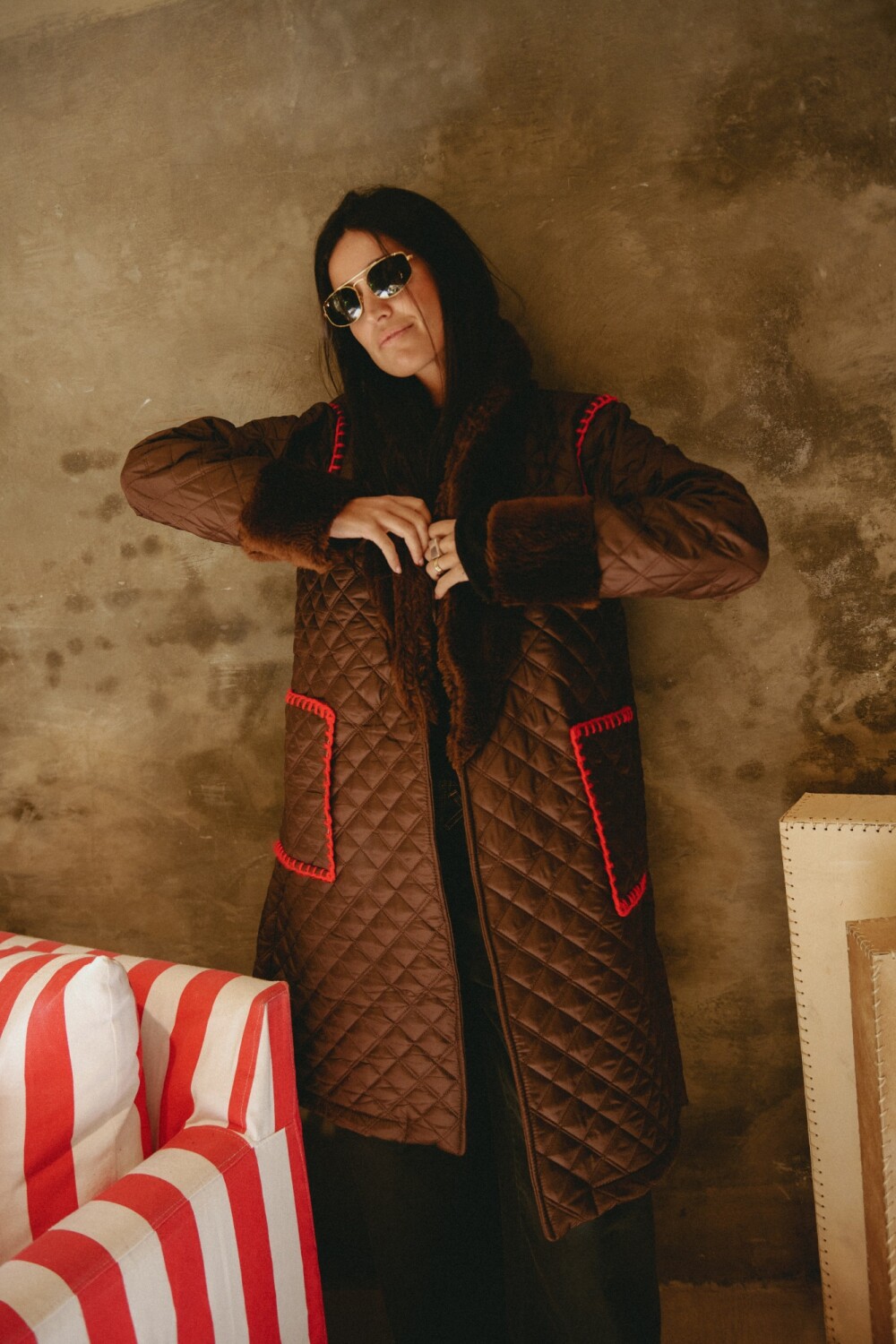 Macchiato Coat Long Chocolate