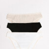 Pack de 3 Vedetina Antonia [B24] Algodón Crema, Beige Melange y Negro