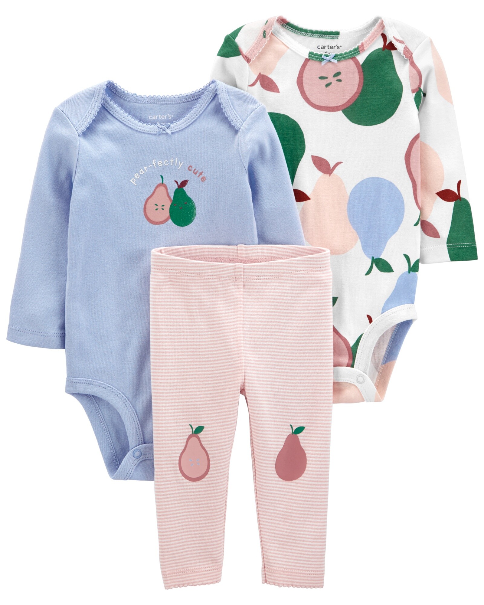 Set tres piezas bodies manga larga y pantalón 0