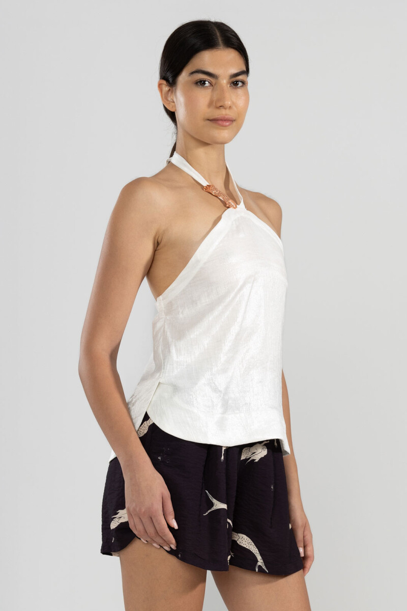 VALE HALTER TOP Gold