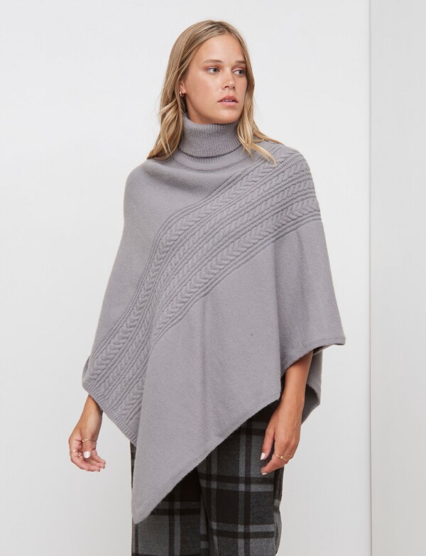 Poncho Trenza GRIS