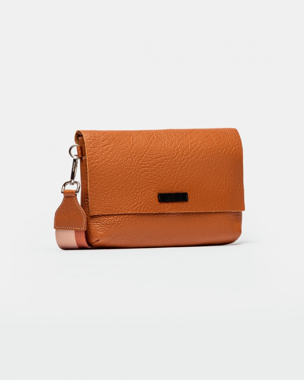 Bandolera Olivia En Cuero Graneado Marron