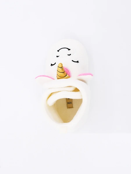 PANTUFLA INFANTIL UNICORNIO CRUDO