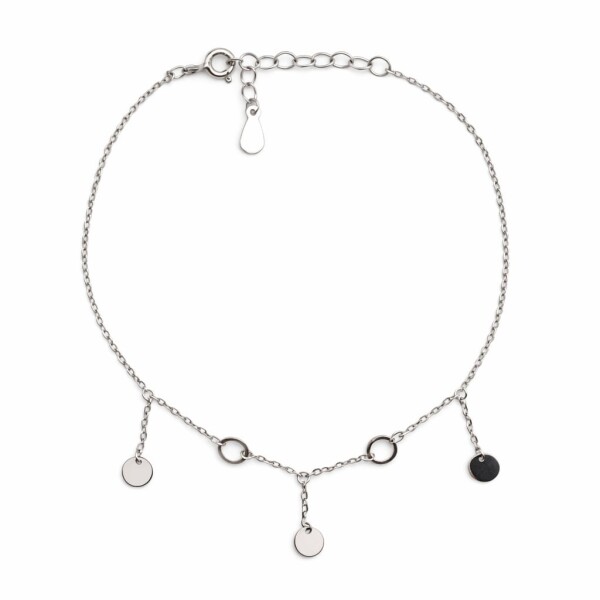 Tobillera force - Dije circulos - Plata 925 - sin piedra - TO3002 sinpiedra