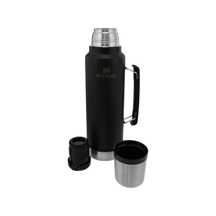 Termo Stanley Classic 1.4 L con Asa Plegable y Tapón Cebador Negro