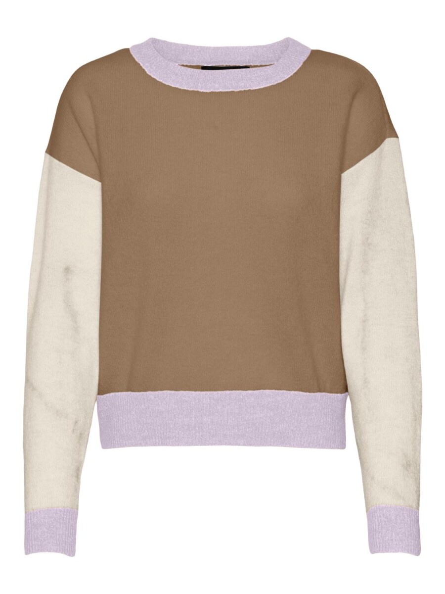 Sweater Vigga Color Block - Lavender Fog 