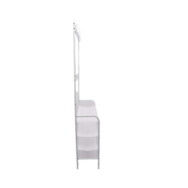 Rack Multifuncional Zapatero Y Perchero Organizador Estantes Color Blanco PER005 Rack Multifuncional Zapatero Y Perchero Organizador Estantes Color Blanco PER005