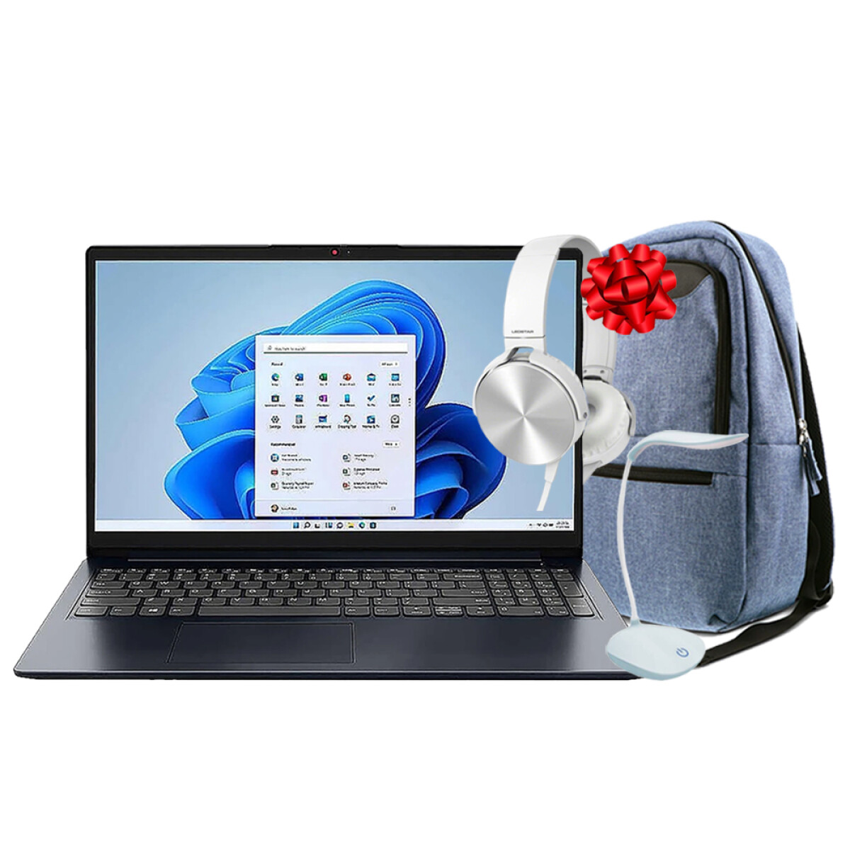 Notebook LENOVO IdeaPad 1 Ref. Pentium QuadCore. RAM 8GB. Disco Sólido 128GB. Pantalla 15,6". Win11 + KIT DE REGALO!! 