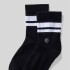 Medias The Everyday Quarter Crew Sock Unisex Black/Classic White Stripe