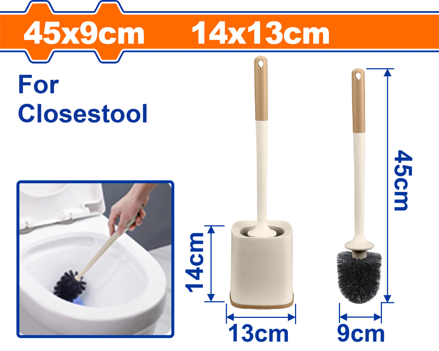 SET CEPILLO + BASE PARA INODORO WADFOW WMBS1101 