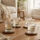 Set x 4 tazas con asa TRANSPARENTE