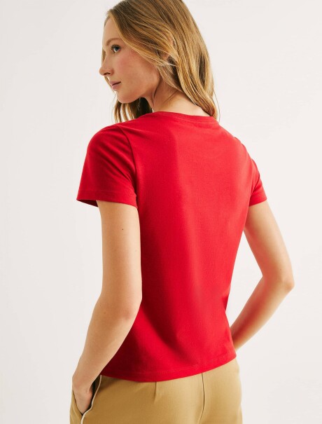 CAMISETA BÁSICA SLIM WORLD ROJO