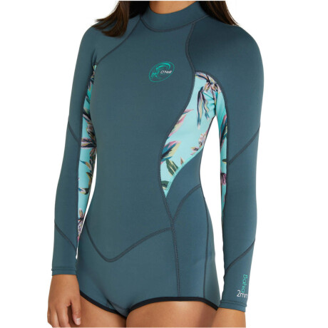 Traje Dama O'Neill Bahia 2mm Back Zip - Celeste Traje Dama O'Neill Bahia 2mm Back Zip - Celeste