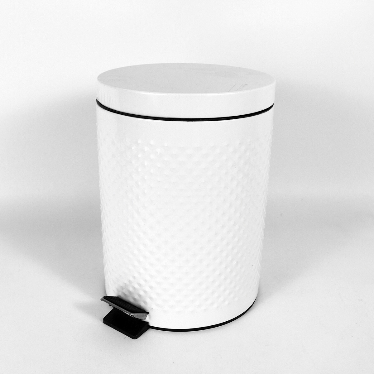 BASURERO INOX BLANCO C/PEDAL 22X31CM 8L 