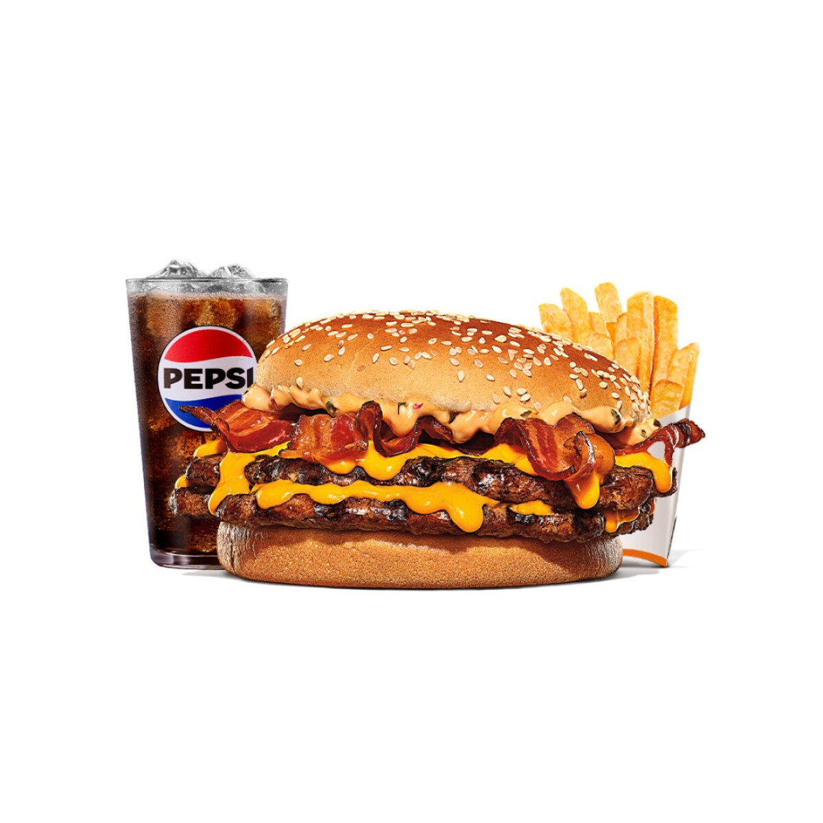 Combo Burger King - Mega Stacker Cheddar 2.0 