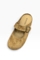 Zueco balerina con hebilla BT406 Camel