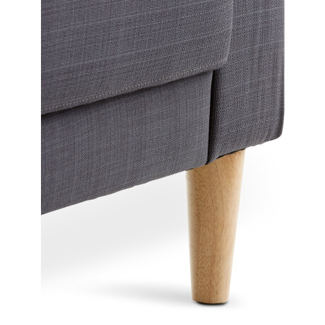 Sofa Egense 3 Cuerpos Tela Gris Oscuro