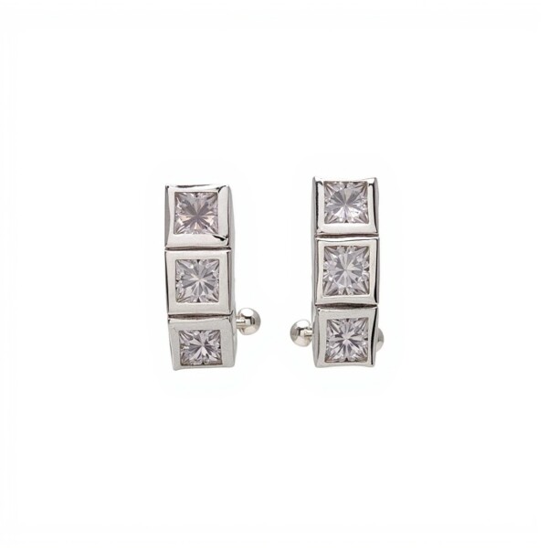 Caravanas Medio aro con Piedra-Plata 925-Piedra Zirconia-CA3009 conpiedra