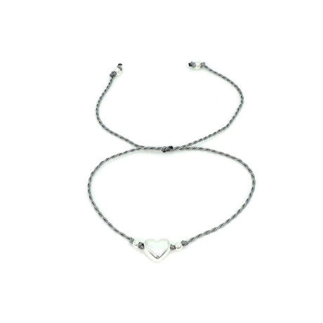 Pulsera Bali Piccolo Cuore Gris