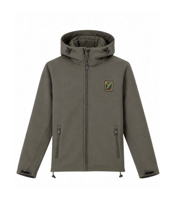 Campera Softshell c/capucha Negro