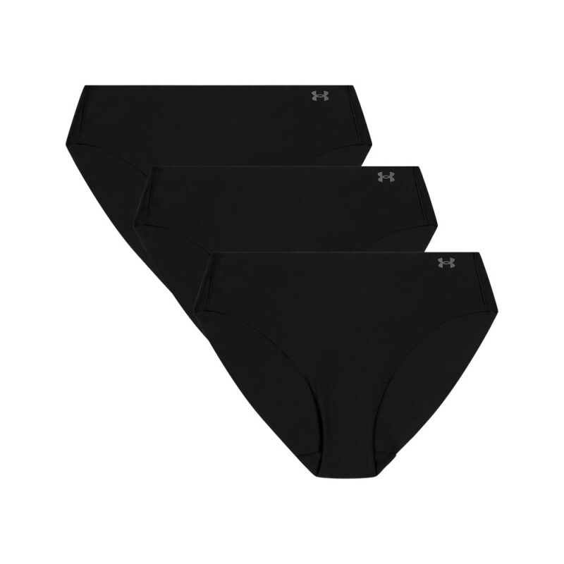 UA PURE STRETCH NO SHOW BIKINI - SOLID (3 PACK) BLACK