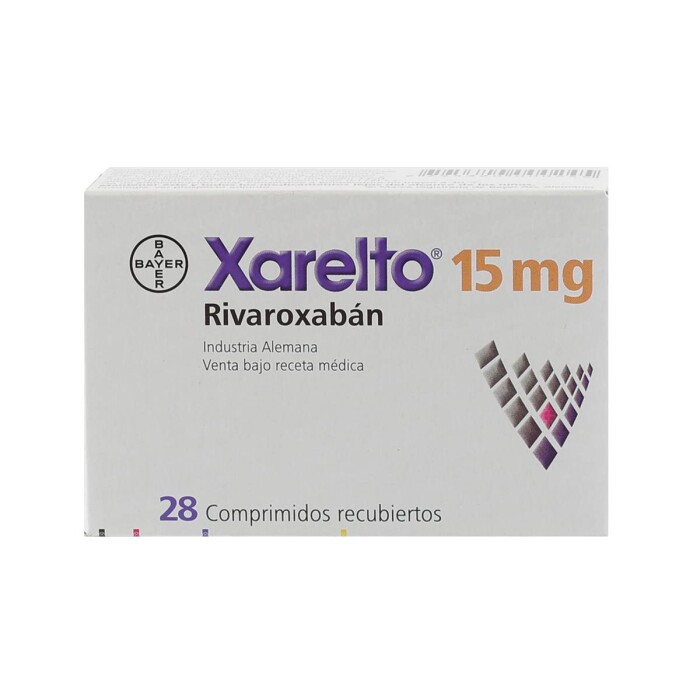 XARELTO 15 MG. CJ X 28 COMP. REC. única