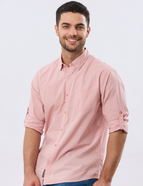 CAMISA CUADROS DE ALGODÓN Rosa