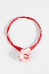 Collar chocker flor rosa