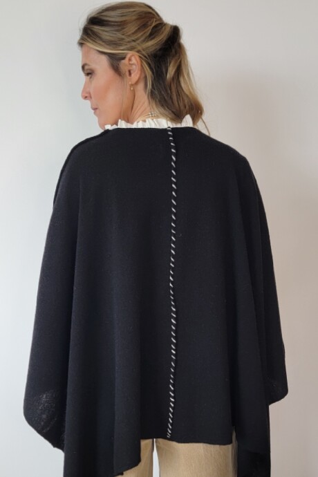 Ruana Bonn Lambswool Negro