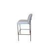 Banco Alto para barra base y patas metal choco leve / Asiento y respaldo tapizado tela Clara Banco Alto para barra base y patas metal choco leve / Asiento y respaldo tapizado tela Clara