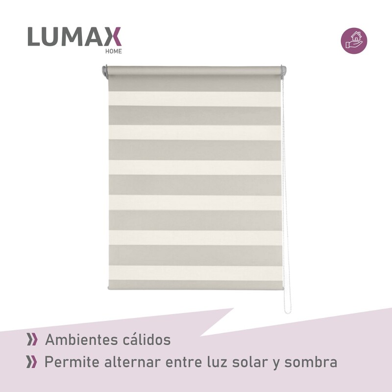 Cortina Roller Zebra Simple Lumax 1.4 X 1.6m Gran Calidad Beige