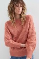 Sweater con estructura lacre