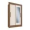 Ropero Placard 2 Puertas Corredizas C/espejo Dormitorio Marrón