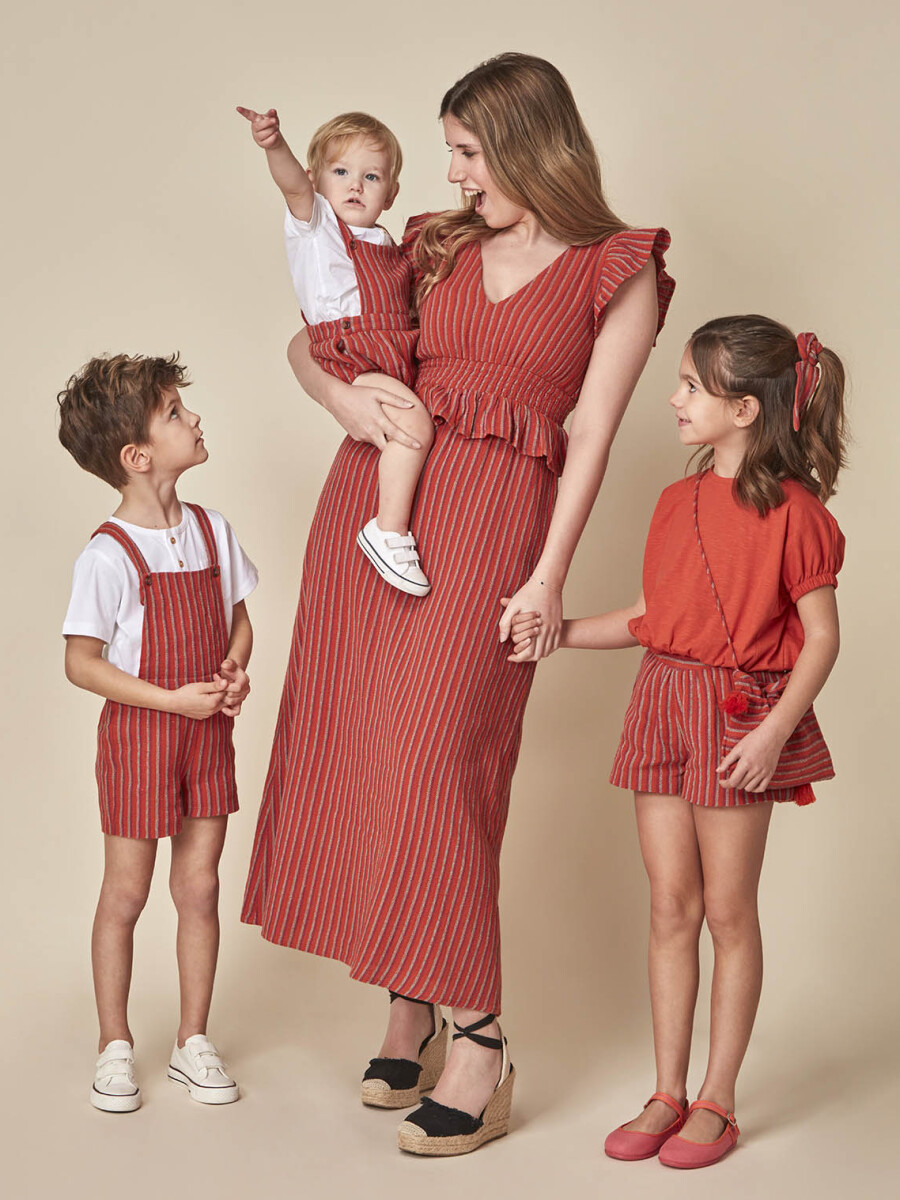 Peto De Rayas Multicolor Naranja