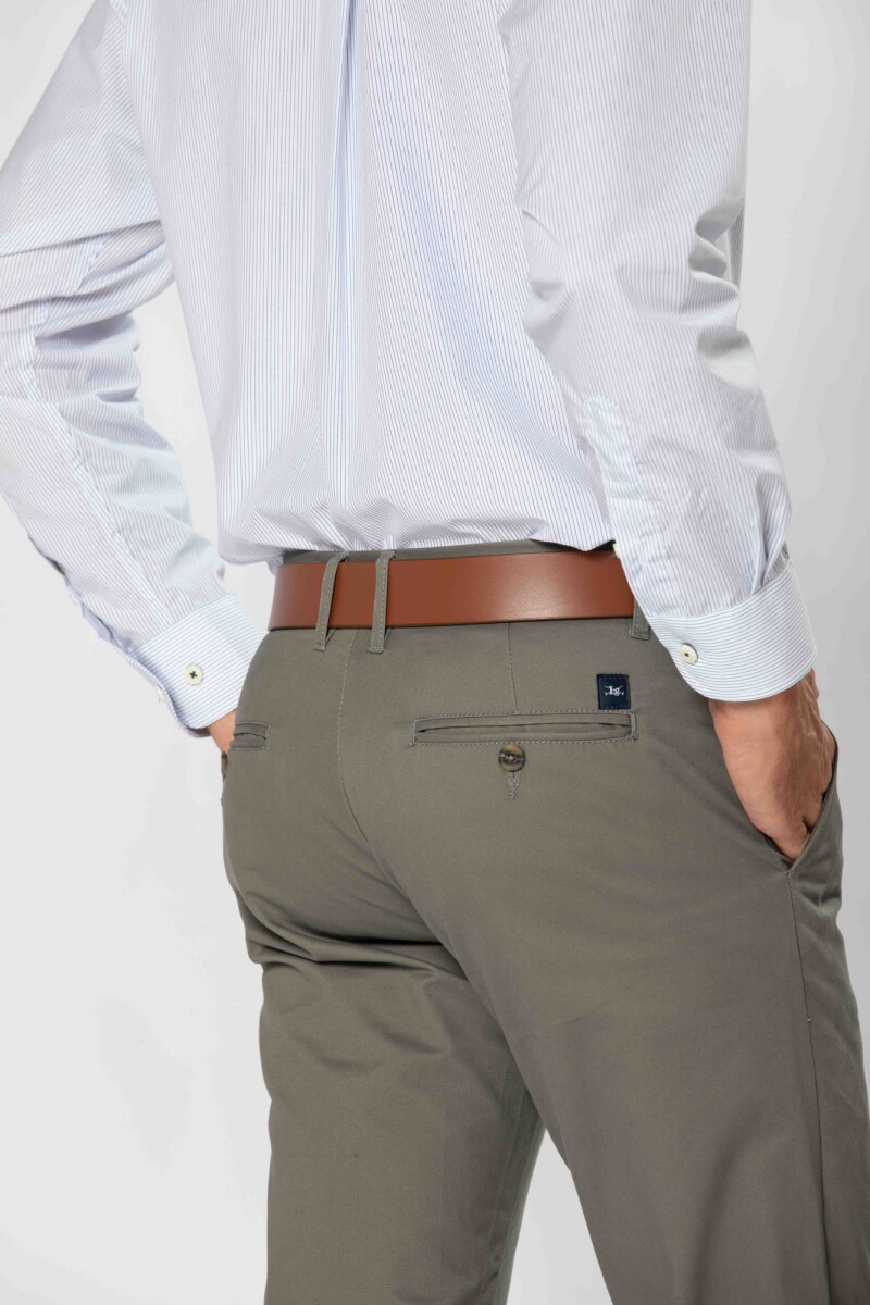 PANTALÓN CLÁSICO GABARDINA - Verde 